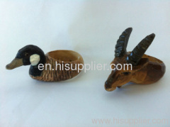 handcraft wood carved animal napkin ring