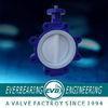 2pc Lug Butterfly Valve, Manual Acid DN40-DN500 Normal Temperature PN16 Ptfe Lined Valves