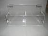 2-compartment slatwall acrylic boxes