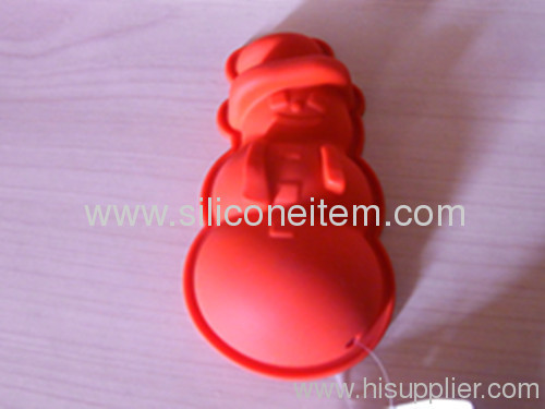 Snow man shape cupcake mould