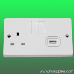 British wall USB plate / Socket