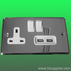 UK wall usb socket / plate, BS,CE approved