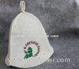 Customized Logo Embroidery 100% Sheep Wool Felt Sauna Hats For Ladies And Kids