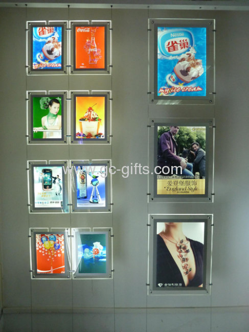 Acrylic led light boxes for poster display