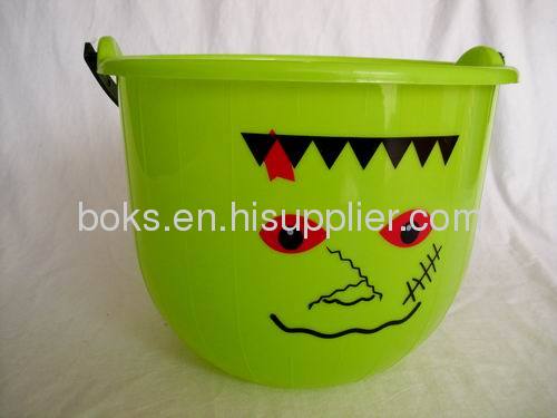 Halloween plastic buckets handle