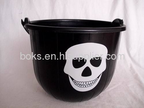 Halloween plastic buckets handle