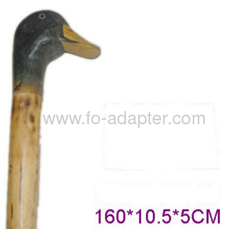 63LongDuck Carved Wooden Walking Stick