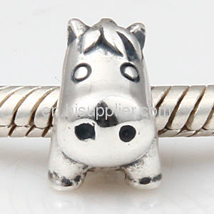 European Sterling Silver 925 european Style Hippo Animal Beads Cheap