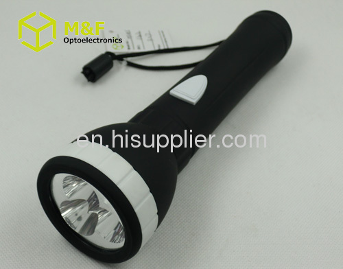  large size plastic 3leds Dbattery flashlight 