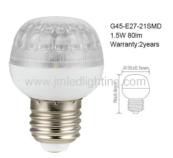 cheap led light g45 1.5w80lm honeycomb cover 