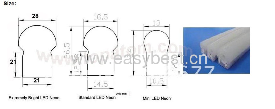 24v input voltage flexible neon flexible light for house decoration