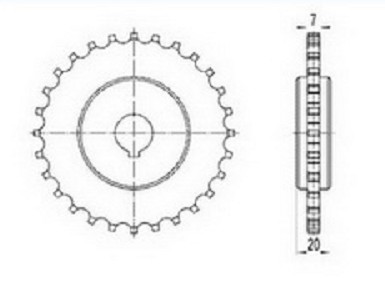 Plastic conveyor belt sprocket (SNB-M3 19T)