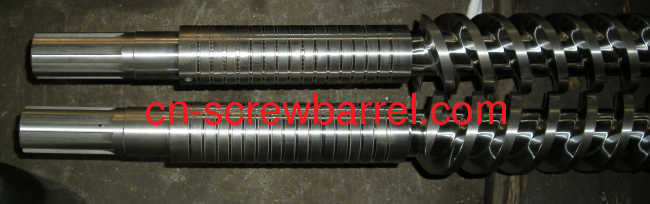 Bimetallic parallel twin screw barrel shaft cylinder for extruder machine BAUSANO CINCINNATI BATTENFELD AMUT