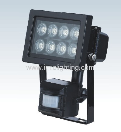 8W(8x1W) high power LED Flood Light with PIR sensor
