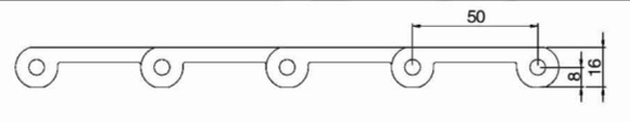 Flat top straight running modular conveyor belt (RW-FT80)