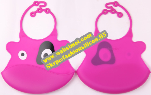 Fashionable And Eco-friendly lovely silicon baby bib