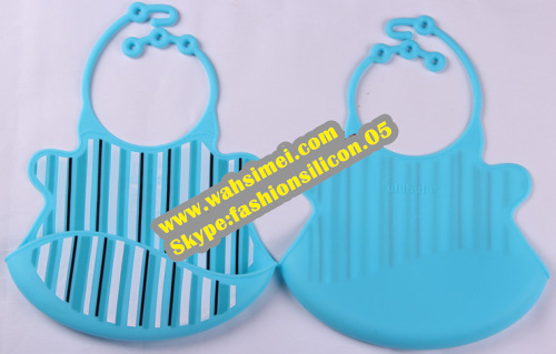 Fashionable And Eco-friendly lovely silicon baby bib