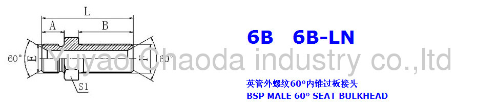 BSP FEMALE 60°SEAT BULKHEAD