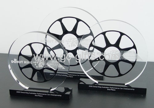 Thick acrylic plaque trophieswith printing