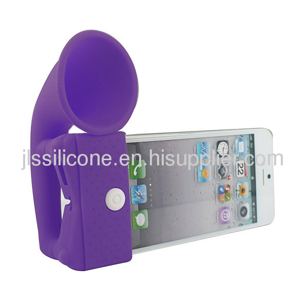 Colors Wireless Rubber Silicone Horn Amplifier Speaker Dock Stand For iPhone 5G