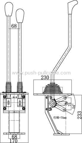 Handle for Loader Multiple Unit Valve Controlling