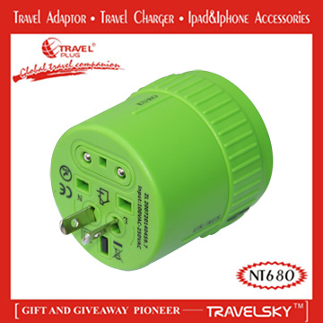 The Most Desired Universal Travel Plug Adapter in the World with Engraved Design(MPC-N3)