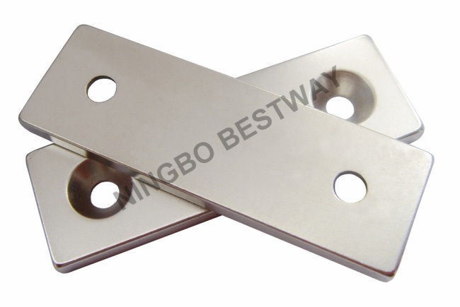 L60mm*W20mm*H4mm with hole Irregular Shape Magnet 