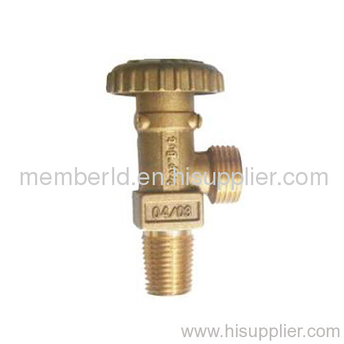 Brass LPG cylinder valve,Inlet is W19.8x1/14;outlet is W21.8x1/14LH ;DN7