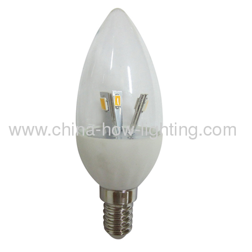 E14 Dimmable Clear LED Ceramic Bulb 5630SMD Chips E27 Available 