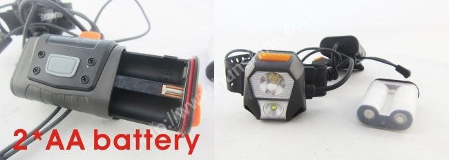 Rechargeable led headlight with CREE and red leds