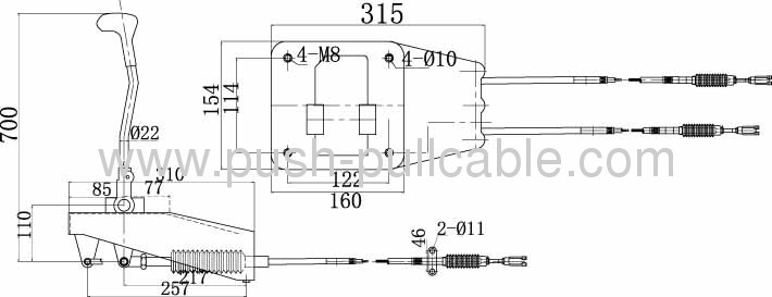 Handle Shift Control for Road Roller GJ1114