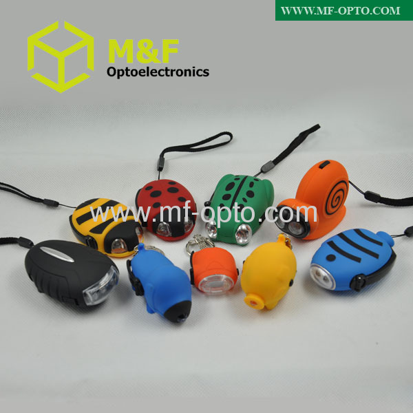 Kid toy snails dynamo animal shaped flashlights 