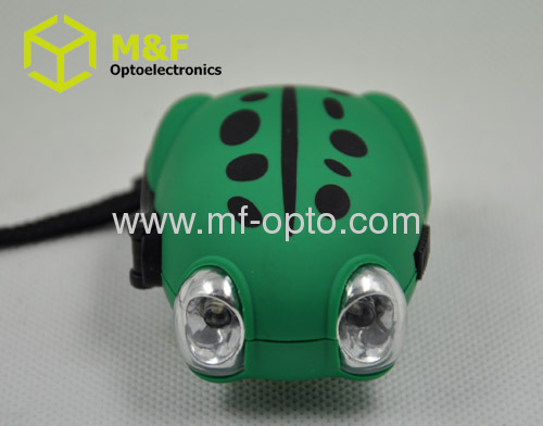 2LED small frog shaped dynamo torch light 