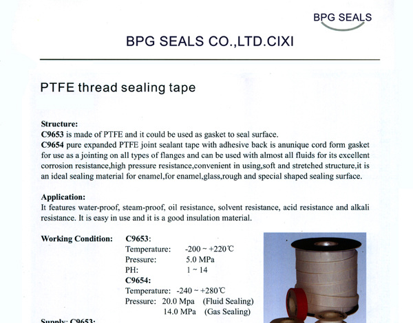 [BPG SEALS] best price high quality 100% pure PTFE thread seal tape/TEFLON seal tape with colors