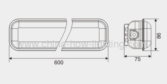 LED Tri-proof Light IP65 SMD Chips LED Fluoresent Lamp