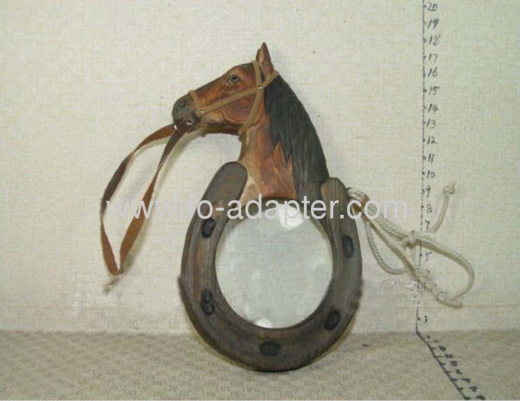 Wooden Carved Horse Magnifier