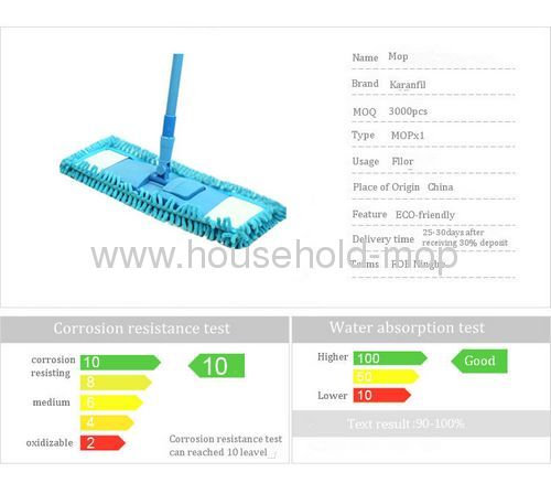 Chenille mop with steel pole can extention to 120cm