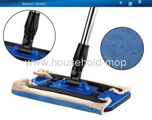 household microfiber wet mop clip dust mop with steel handle