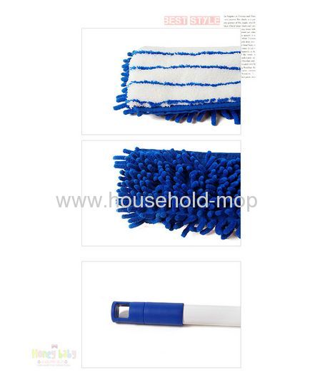 2 in 1 Mop Microfiber and Chenille Double-Sided Home Cleaning Device