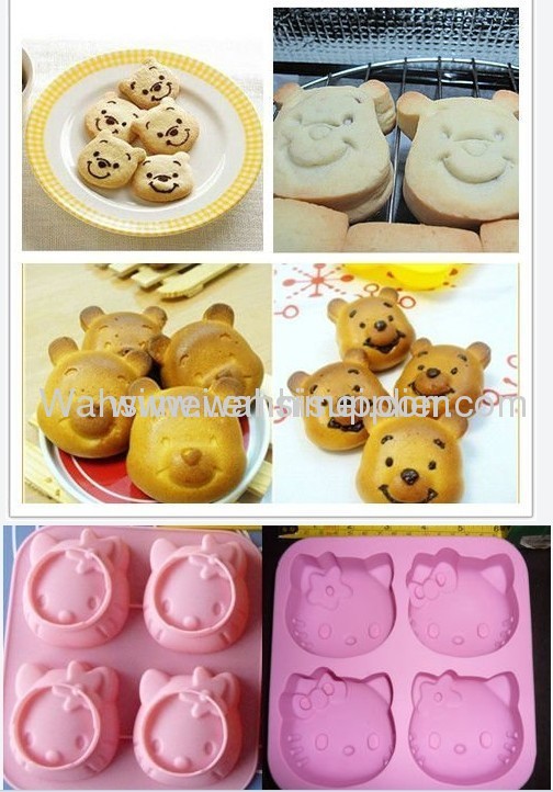 Cute silicon cake mould certified with FDA, SGS