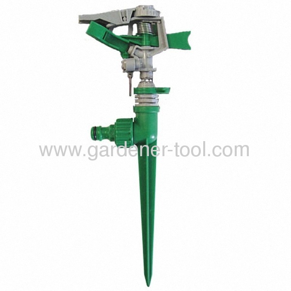 Plastic Impulse Water Sprinkler With Plastic Spike as garden lawn sprinkler