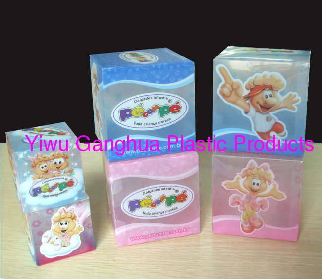 PET plastic clear box with printing package for gifts and personal care products