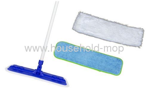 Star Fiber Star Mop Pro Household Microfiber Mop Kit with Two Microfiber Mop Pads by Aquastar with BLUE Base