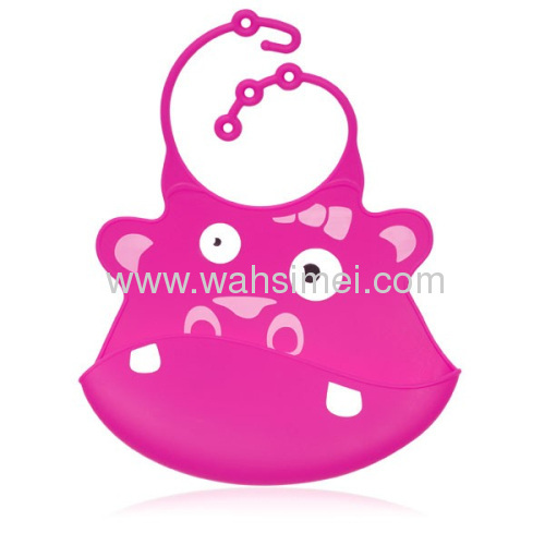 flexible and safe silicone baby bibs with pocket