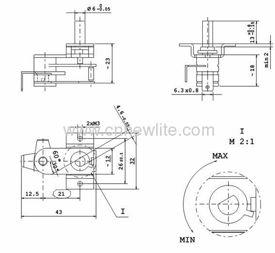 Single-pole bimetallic thermoregulator with snap-action contact