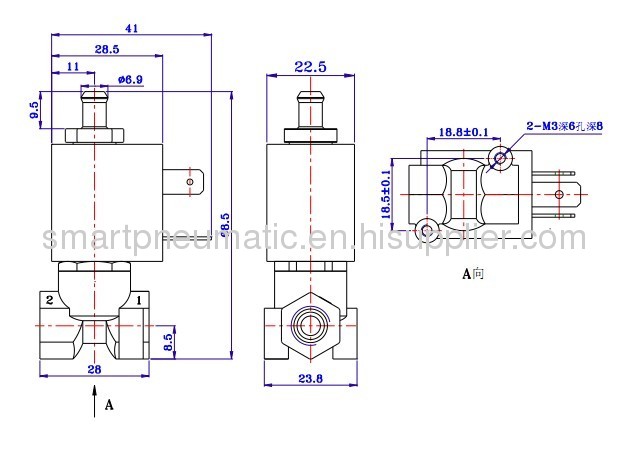 2/3 solenid valve,small valve,water valve, for water system,high pressure.