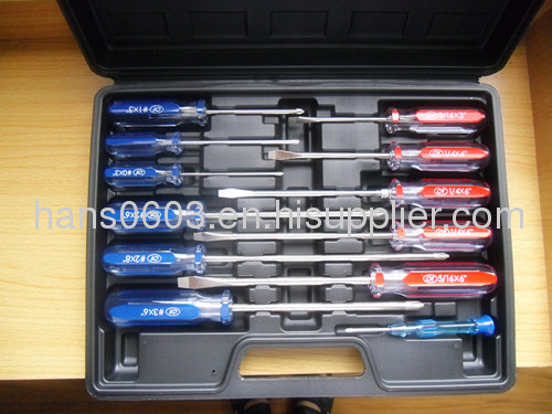 12 PCS Acetate handle screwdriver set