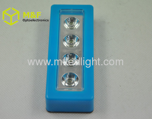 4LEDRectangular battery operated push lights 