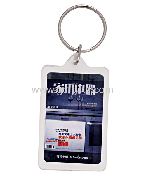 Plastic key ring with bottle opener