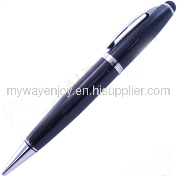 Metal pen usb with touch drive/touch pen usb stick 2GB